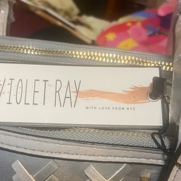 VIOLET RAY Gray Tote Bag - Picture 3 of 10